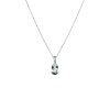 Bartorelli Italian Jewels | Collana in oro bianco con pendente acquamarina goccia e diamanti - 5562227 (1)