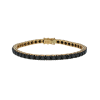 Bartorelli Italian Jewels | Braccialte tennis in oro rosa 18 carati e diamanti neri taglio brillante - 7756901 (1)