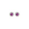 Bartorelli Italian Jewels | ORECCHINI A LOBO IN ORO BIANCO CON DIAMANTI E ZAFFIRI ROSA - 1PE0031550/14 (1)