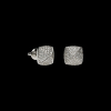 Bartorelli Italian Jewels | ORECCHINI PIRAMIDI BORCHIA GRANDE IN ORO BIANCO E DIAMANTI BIANCHI - VE26428DW (2)