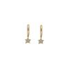 Bartorelli Italian Jewels | ORECCHINI A CERCHIO IN ORO ROSA CON STELLA PENDENTE IN PAV&Eacute; DI DIAMANTI - ORP335/7-C4 (1)