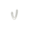 Bartorelli Italian Jewels | ORECCHINO SINGOLO A DOPPIO FORO IN ORO BIANCO CON DIAMANTI BIANCHI - O273/8/5-BB (1)