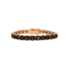 Bartorelli Italian Jewels | BRACCIALE TENNIS IN ORO ROSA 9 CARATI E QUARZO FUM&Egrave; TAGLIO BRILLANTE - 412335 (1)