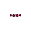 Bartorelli Italian Jewels | Anello in oro bianco 18 carati, rubini naturali e diamanti bianchi taglio brillante - 70995724- (2)