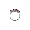 Bartorelli Italian Jewels | Anello in oro bianco 18 carati, rubini naturali e diamanti bianchi taglio brillante - 70995724- (3)