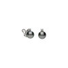 Bartorelli Italian Jewels | Orecchini in oro bianco 18 carati con perle grigie Tahiti &Oslash; 12 - 12,5 mm e diamanti bianchi taglio brillante - 8000586T20 (1)