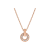 Bulgari | COLLANA BVLGARI BVLGARI OPENWORK IN ORO ROSA CON DIAMANTI PAV&Eacute; PIENI SUL PENDENTE - CL858774 - CL858774 (1)