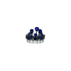Bartorelli Italian Jewels | Anello in oro brunito 18 carati con diamanti e zaffiri blu - 94270157 (2)