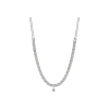 Bartorelli Italian Jewels | COLLANA IN ORO BIANCO GOURMETTE CON DIAMANTE PENDENTE E PAV&Eacute; DI DIAMANTI - COERI4025BWXX (1)
