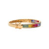 Bartorelli Italian Jewels | BRACCIALE RIGIDO IN ORO ROSA CON ZAFFIRI MULTICOLOR E DIAMANTI BIANCHI - A00283RB11 (2)