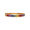Bartorelli Italian Jewels | BRACCIALE RIGIDO IN ORO ROSA CON ZAFFIRI MULTICOLOR E DIAMANTI BIANCHI - A00283RB11 (1)