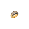 Bartorelli Italian Jewels | ANELLO FASCIA BOMBATA IN ORO ROSA CON PAV&Egrave; DI DIAMANTI BIANCHI E DIAMANTI NERI - VR20581DDKP (1)