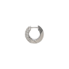 Bartorelli Italian Jewels | ORECCHINI A CERCHIO PICCOLO, FASCIA LARGA IN ORO BIANCO E DEMI-PAV&Egrave; DI DIAMANTI - ME3312DW (2)