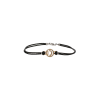 Bartorelli Italian Jewels | BRACCIALE CON CORDINO NERO E SMILEY IN ORO ROSA CON DIAMANTI BROWN, CHIUSURA IN ORO BIANCO - BR004-BR (1)