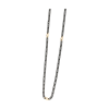 Bartorelli Italian Jewels | Collana in acciaio brunito, oro rosa e diamanti bianchi - 45 cm - GR423RN (2)