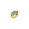 Bartorelli Italian Jewels | ANELLO IN ORO GIALLO CON BOMBATURA RETTANGOLARE IN PAV&Eacute; DI DIAMANTI - BAAN517 (1)