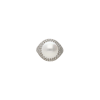Bartorelli Italian Jewels | ANELLO IN ORO BIANCO CON PERLA FULL PAV&Eacute; DI DIAMANTI ANCHE SUL GAMBO - F.12 (2)