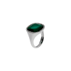Bartorelli Italian Jewels | Anello in oro bianco 18 carati,smeraldo,cristallo di rocca e diamanti bianchi taglio brillante - ANP119-OB- (1)