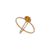 Bartorelli Italian Jewels | Anello in oro rosa 18 carati,granato mandarino e diamanti bianchi taglio brillante - ANP129/24-GM- (1)