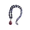 Bartorelli Italian Jewels | COLLANA IN ORO NERO CON ZAFFIRI BLU, DIAMANTI BROWN E PENDENTE RUBINO - BAC010 (1)