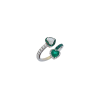 Bartorelli Italian Jewels | ANELLO CUORI IN ORO BIANCO CON DIAMANTI BIANCHI E SMERALDI - BAAN64 (1)