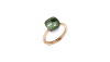 Pomellato | ANELLO NUDO - ANELLO IN ORO ROSA CON CASTONE IN ORO BIANCO E PRASIOLITE SFACCETTATA - A.A110/O6/PA - PAA1100O6000000PA (1)