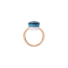 Pomellato | ANELLO NUDO - ANELLO IN ORO ROSA CON CASTONE IN ORO BIANCO E TOPAZIO BLU LONDON SFACCETTATO - A.B201/O6/TL - PAB2010O6000000TL (3)