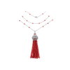 Bartorelli Italian Jewels | COLLANA MODELLO MAHARADSCHA CON CIONDOLO PENDENTE IN ORO BIANCO DIAMANTI BIANCHI E FILI DI CORALLO NATURALI - GIGI014014 (1)