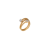 Bartorelli Italian Jewels | ANELLO SPIRALE BEADS IN ORO ROSA E DIAMANTI - VR27074DP (1)