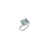 Bartorelli Italian Jewels | ANELLO IN ORO BIANCO CON ACQUAMARINA CENTRALE E DIAMANTI LATERALI - 3576011 (1)