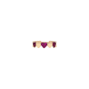 Bartorelli Italian Jewels | ANELLO CUORI IN ORO ROSA CON RUBINI NATURALI - VR27293RUP (2)