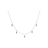 Bartorelli Italian Jewels | COLLANA IN ORO ROSA CON CROCI PENDENTI IN PAV&Eacute; DI DIAMANTI NERI - C054/2-DN (1)
