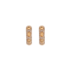 Bartorelli Italian Jewels | ORECCHINI PIRAMIDI CERCHIO MEDIO MODELLO SOTTILE IN ORO ROSA FULL PAVE' DI DIAMANTI BIANCHI - VE27577DP (1)