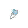 Bartorelli Italian Jewels | ANELLO IN ORO BIANCO CON ACQUAMARINA E DIAMANTI - 35534233 (1)