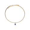 Bartorelli Italian Jewels | COLLANA RIGIDA IN ORO ROSA CON DIAMANTI E ZAFFIRO BLU PENDENTE - 84380448 (1)