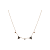 Bartorelli Italian Jewels | COLLANA IN ORO ROSA CON TRIANGOLI IN PAV&Eacute; DI DIAMANTI NERI - C054/46DN (1)