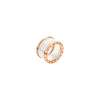 Bulgari | ANELLO B.ZERO1 A QUATTRO FASCE IN ORO ROSA E CERAMICA BIANCA - AN855564 - AN855564 (1)