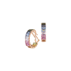 Bartorelli Italian Jewels | ORECCHINI A CERCHIO IN ORO ROSA E ZAFFIRI MULTICOLOR - KE1211/MS (1)