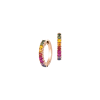 Bartorelli Italian Jewels | ORECCHINI IN ORO ROSA CON ZAFFIRI MULTICOLOR - KE1057/MS (1)
