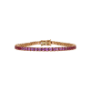 Bartorelli Italian Jewels | Bracciale tennis in oro rosa 18 carati e zaffiri rosa taglio brillante - Lunghezza 17,5 cm. - BR10LPM/ZFR (1)
