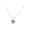 Bartorelli Italian Jewels | COLLANA GIROCOLLO IN ORO BIANCO CON DIAMANTE CUORE E DIAMANTI BIANCHI (CERT. ORIG.) - 23160500 (1)