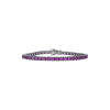 Bartorelli Italian Jewels | Bracciale tennis in oro bianco18 carati e zaffiri rosa taglio brillante  - Lunghezza 20 cm. - BRSCL15/ZFR (1)