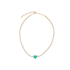 Bartorelli Italian Jewels | GIROCOLLO TENNIS IN ORO ROSA CON SMERALDO E DIAMANTI BIANCHI - 171-2301 (1)