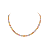 Bartorelli Italian Jewels | COLLANA GIROCOLLO TENNIS RAINBOW IN ORO ROSA CON DIAMANTI E ZAFFIRI MULTICOLOR - KN1003/MS (1)