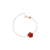 Pasquale Bruni | BRACCIALE PETIT JOLI IN ORO ROSA CON FIORE IN CORNIOLA ROSSA, DIAMANTI BIANCHI E DIAMANTI CHAMPAGNE - 16244R - 16244R (1)