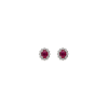 Bartorelli Italian Jewels | ORECCHINI IN ORO BIANCO CON RUBINO TAGLIO OVALE  E DIAMANTI TAGLIO BRILLANTE. - 8000240R24 (1)