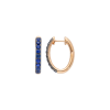 Bartorelli Italian Jewels | ORECCHINI CERCHIO OVALE IN ORO ROSA E ZAFFIRI BLU - VE28786SBPS (1)