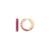 Bartorelli Italian Jewels | ORECCHINI CERCHIETTO IN ORO ROSA E RUBINI - VE28699RUPS (1)