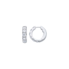 Bartorelli Italian Jewels | ORECCHINI A CERCHIO PICCOLO IN ORO BIANCO  E DIAMANTI - 254589BD (1)