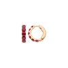 Bartorelli Italian Jewels | ORECCHINI CERCHIETTO IN ORO ROSA E RUBINI - VE28698RUPS (1)